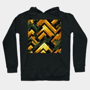 Gold and Jade Mosaic Inlay - Seamless Pattern Design Hoodie